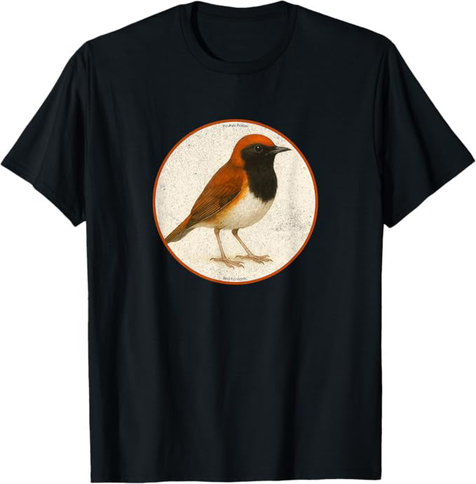 Ryukyu Robin T-Shirt Retro Design by Bird.fan | Birding Graphic Tee
