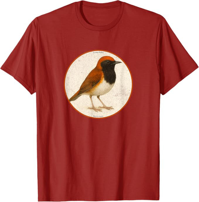 Ryukyu Robin T-Shirt Retro Design by Bird.fan | Birding Graphic Tee