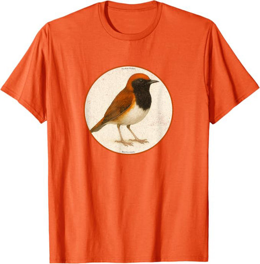 Ryukyu Robin T-Shirt Retro Design by Bird.fan | Birding Graphic Tee