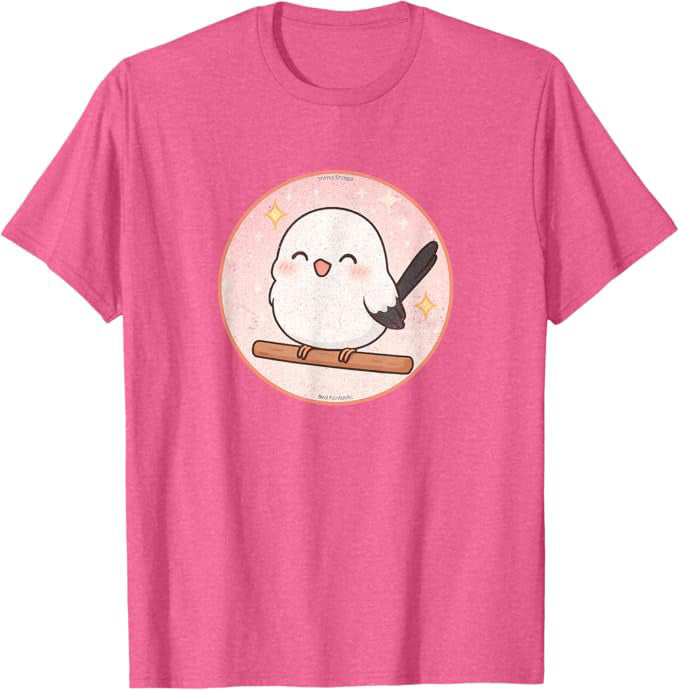 Super Cute Shima Enaga “Japanese Snow Fairy Bird” T-Shirt by Bird.fan | Birding Graphic Tee