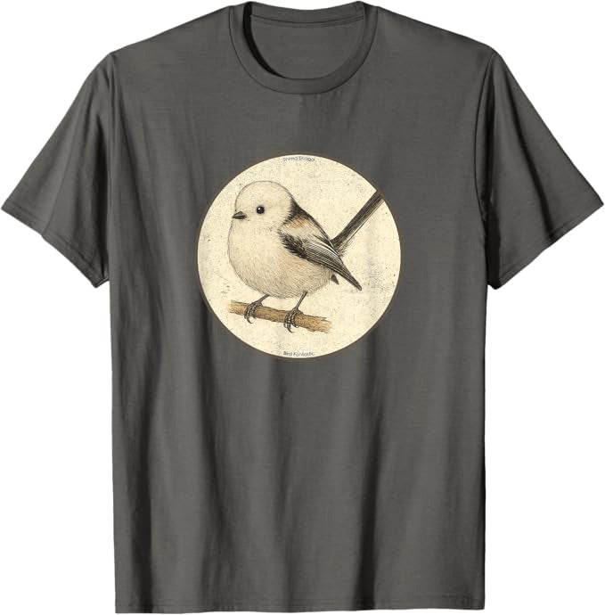 Shima Enaga “Japanese Snow Fairy Bird” Design by Bird.fan | Birding Graphic Tee