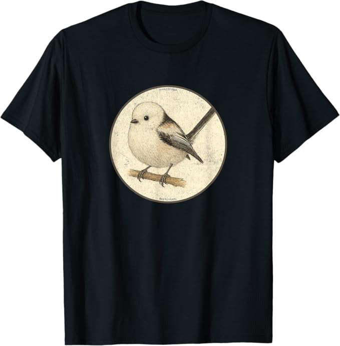 Shima Enaga “Japanese Snow Fairy Bird” Design by Bird.fan | Birding Graphic Tee