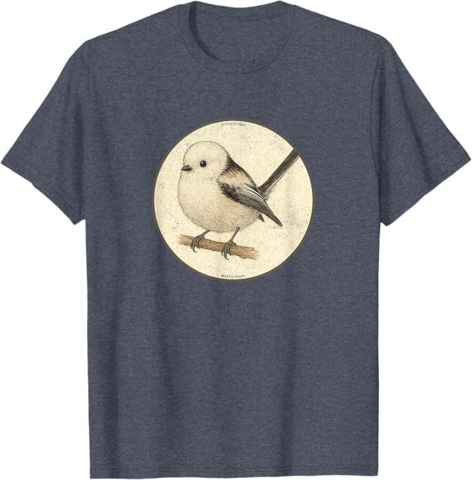 Shima Enaga “Japanese Snow Fairy Bird” Design by Bird.fan | Birding Graphic Tee
