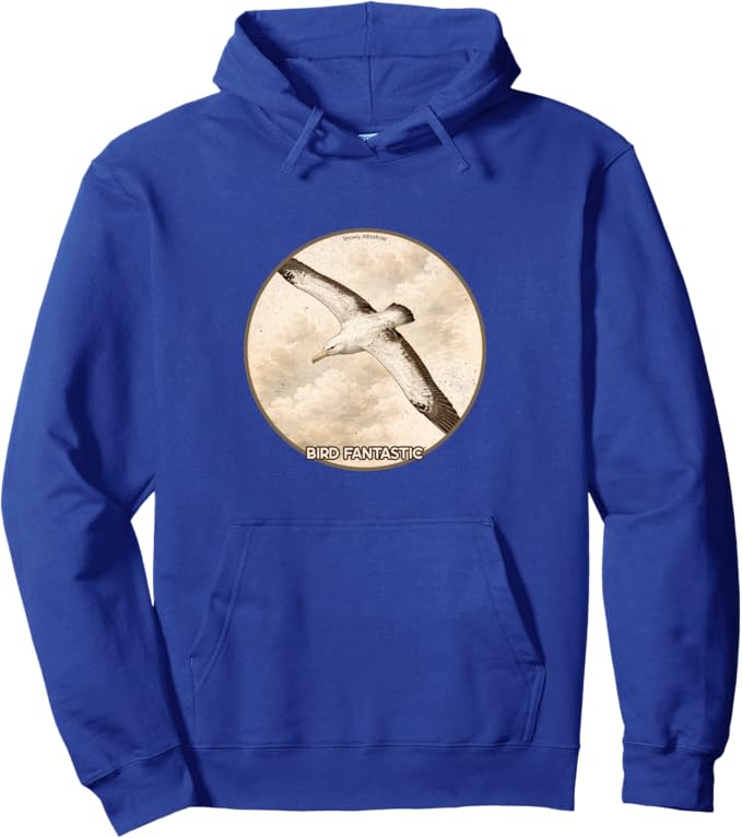 Retro Snowy Albatross Hoodie – Vintage Bird Design Sweatshirt
