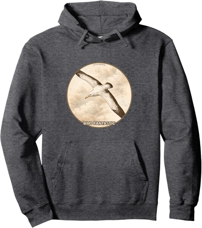 Retro Snowy Albatross Hoodie – Vintage Bird Design Sweatshirt