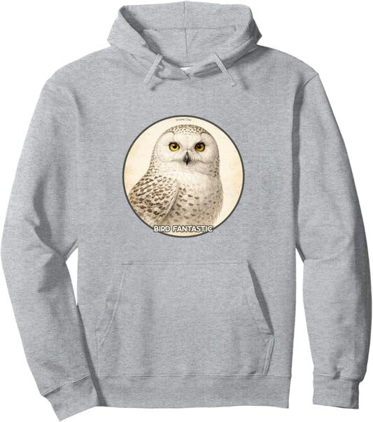 Retro Snowy Owl Hoodie – Vintage Bird Design Sweatshirt