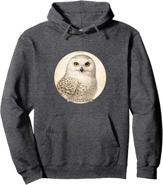 Retro Snowy Owl Hoodie – Vintage Bird Design Sweatshirt