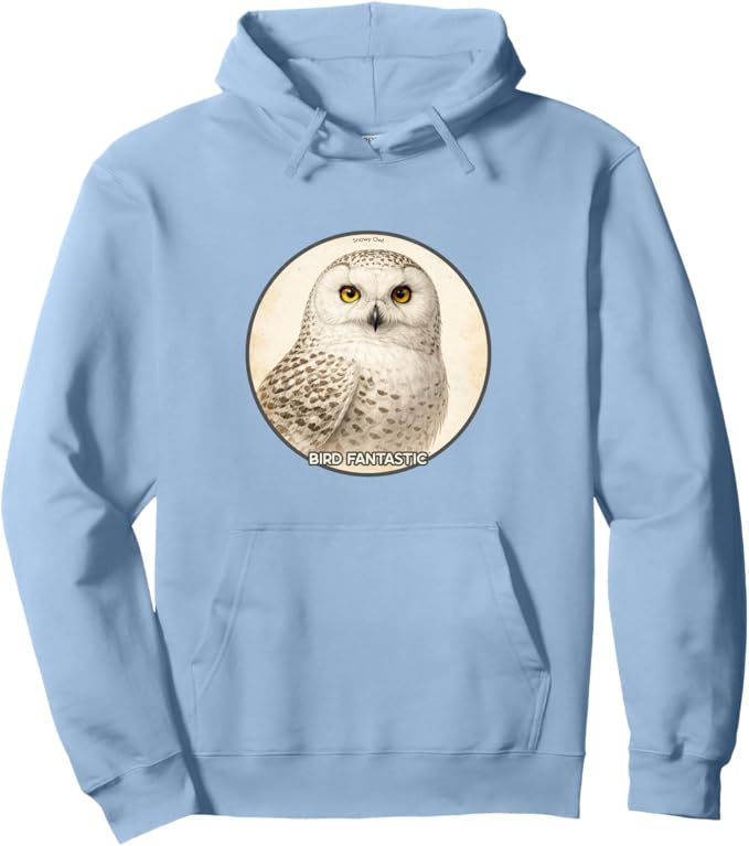 Retro Snowy Owl Hoodie – Vintage Bird Design Sweatshirt