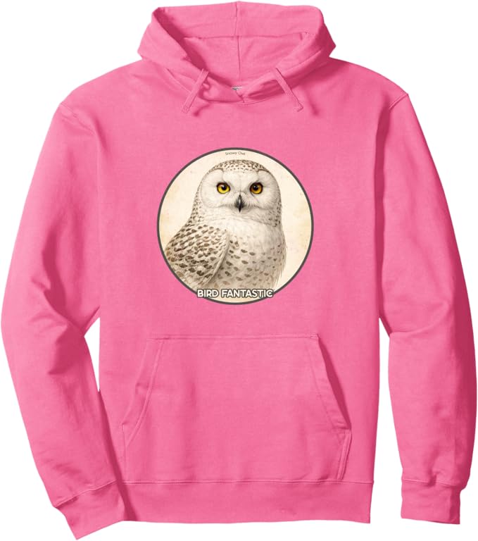 Retro Snowy Owl Hoodie – Vintage Bird Design Sweatshirt