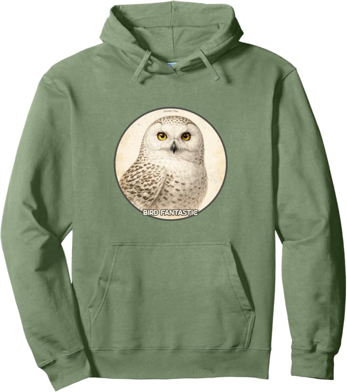 Retro Snowy Owl Hoodie – Vintage Bird Design Sweatshirt