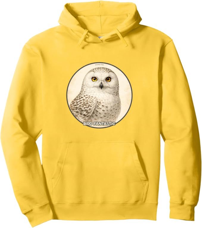 Retro Snowy Owl Hoodie – Vintage Bird Design Sweatshirt