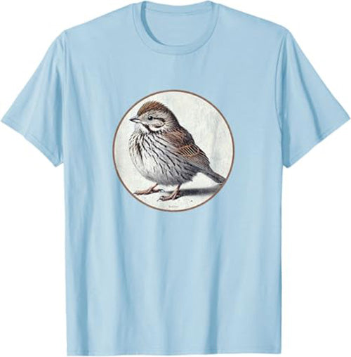 Song Sparrow T-Shirt Retro Design by Bird.fan