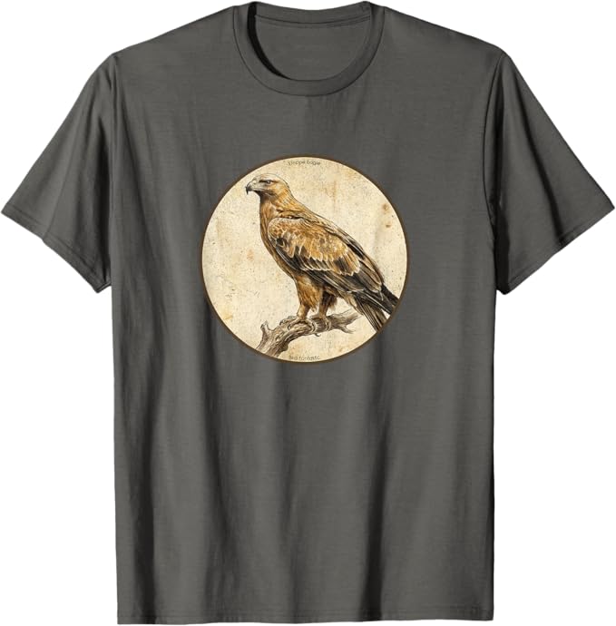 Retro Steppe Eagle T-Shirt Design 10 Colors by Bird Fantastic | Birding Graphic Tee