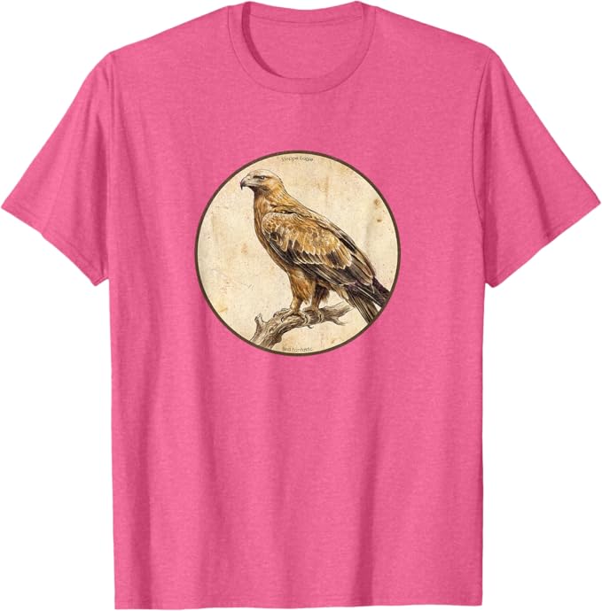 Retro Steppe Eagle T-Shirt Design 10 Colors by Bird Fantastic | Birding Graphic Tee