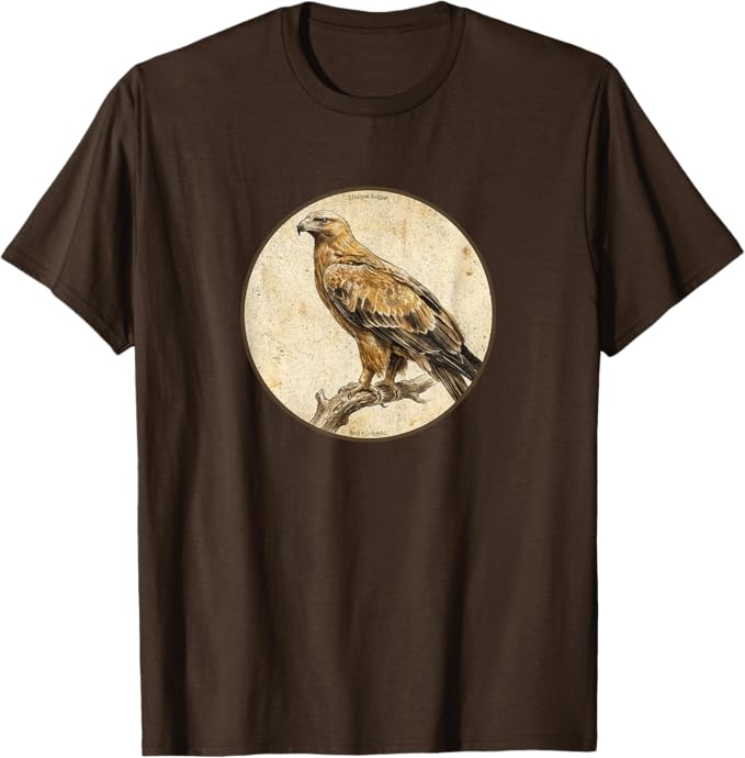 Retro Steppe Eagle T-Shirt Design 10 Colors by Bird Fantastic | Birding Graphic Tee