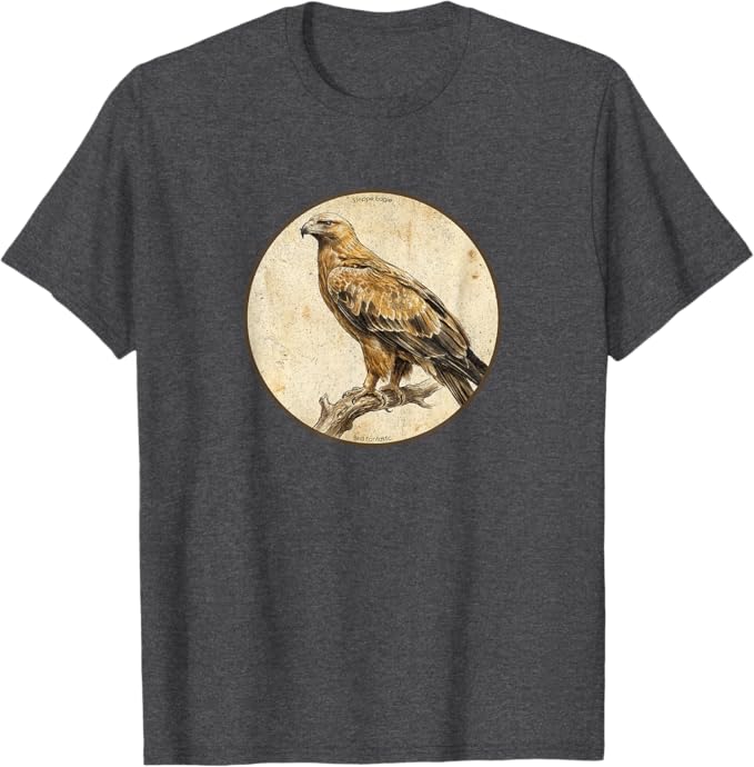Retro Steppe Eagle T-Shirt Design 10 Colors by Bird Fantastic | Birding Graphic Tee