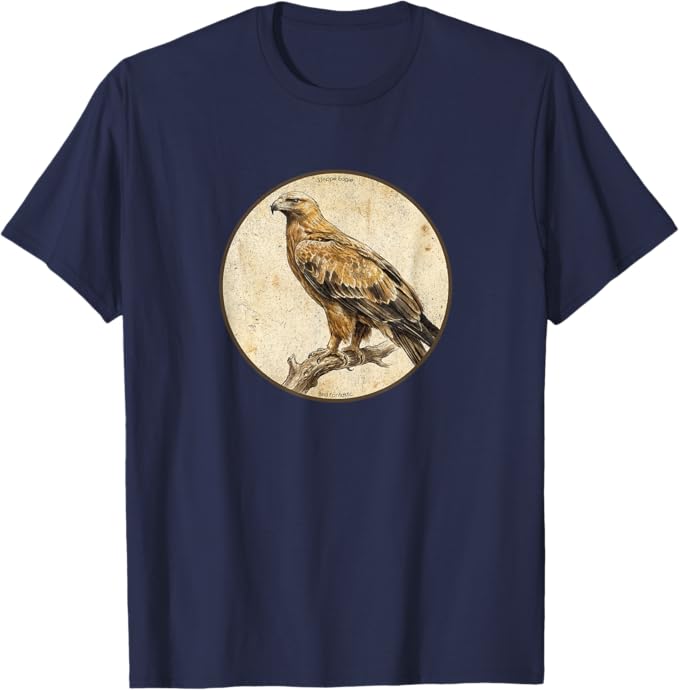 Retro Steppe Eagle T-Shirt Design 10 Colors by Bird Fantastic | Birding Graphic Tee
