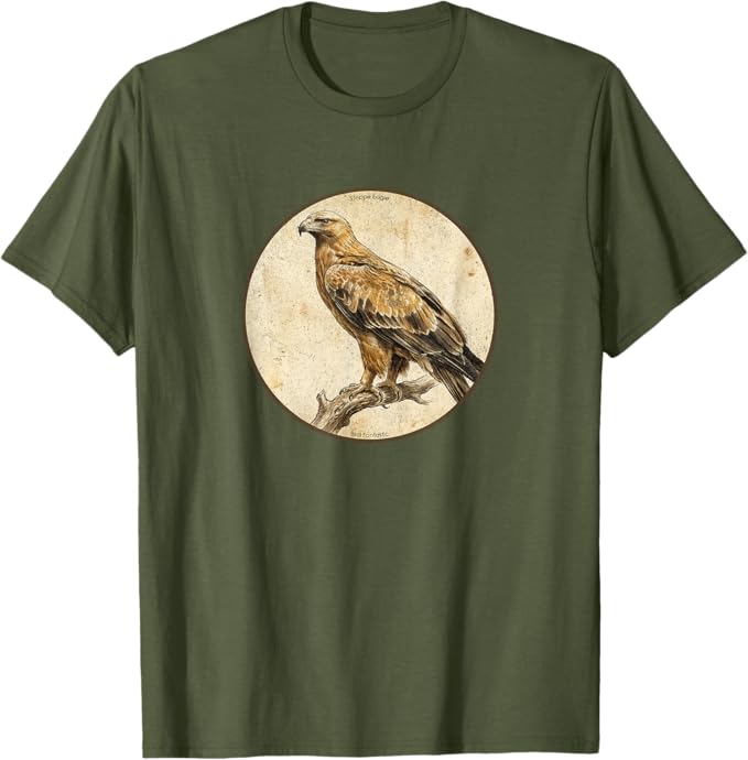 Retro Steppe Eagle T-Shirt Design 10 Colors by Bird Fantastic | Birding Graphic Tee