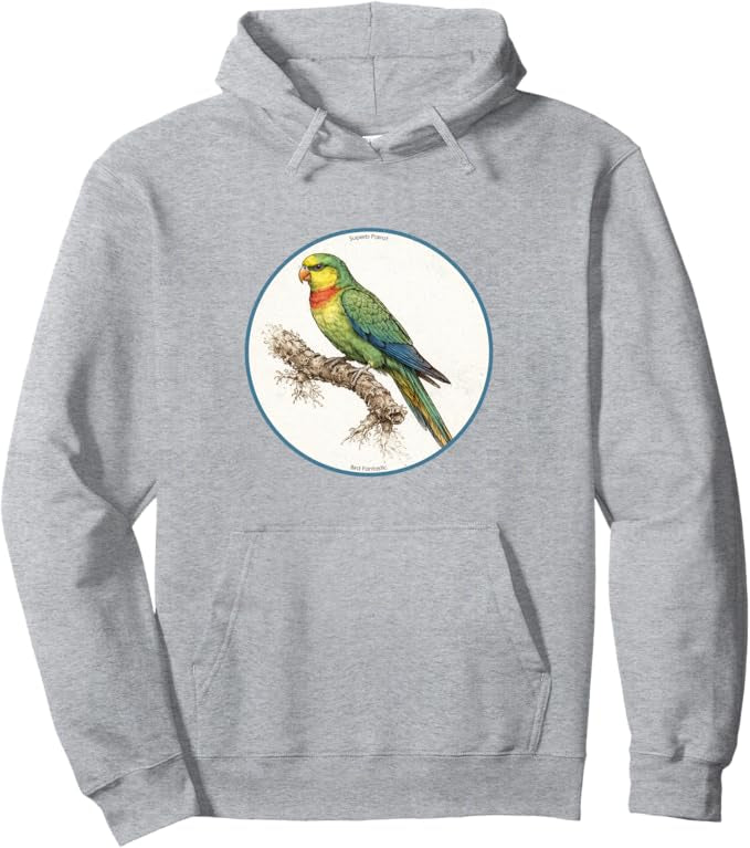 Retro Superb Parrot Hoodie – Vintage Bird Design Sweatshirt