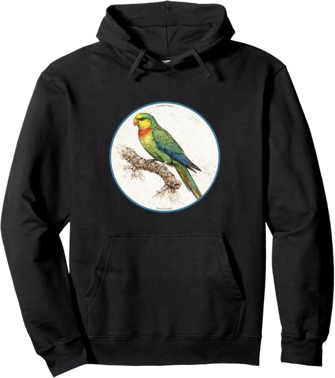 Retro Superb Parrot Hoodie – Vintage Bird Design Sweatshirt