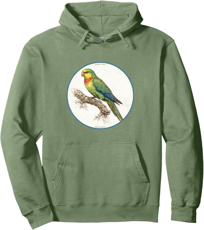 Retro Superb Parrot Hoodie – Vintage Bird Design Sweatshirt