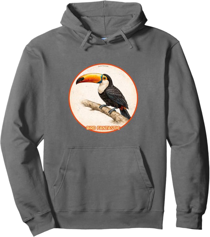 Retro Toco Toucan Hoodie – Vintage Bird Design Sweatshirt