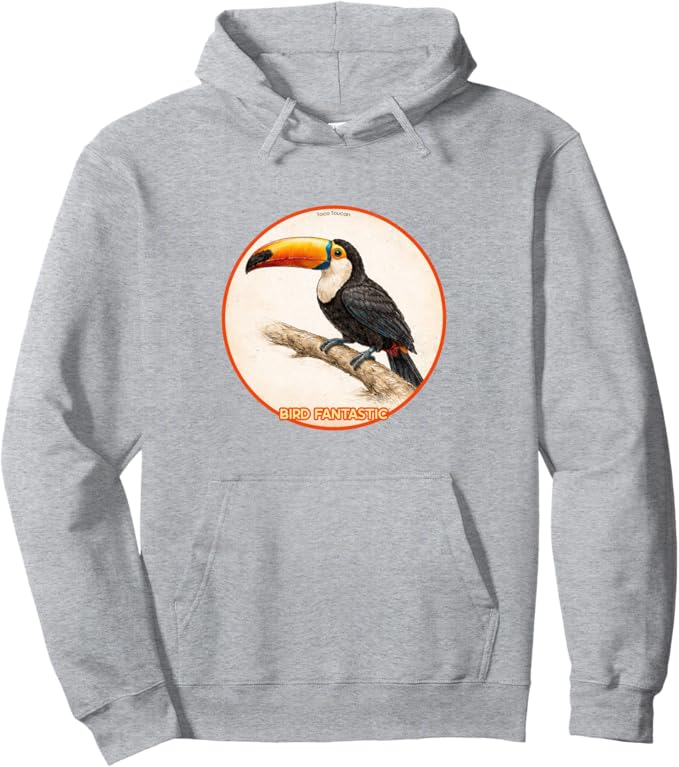 Retro Toco Toucan Hoodie – Vintage Bird Design Sweatshirt