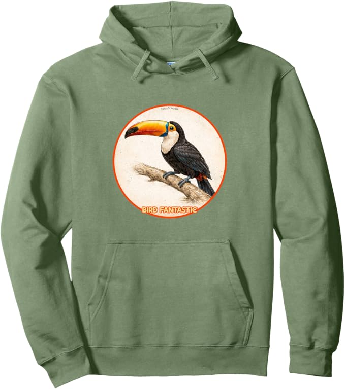 Retro Toco Toucan Hoodie – Vintage Bird Design Sweatshirt