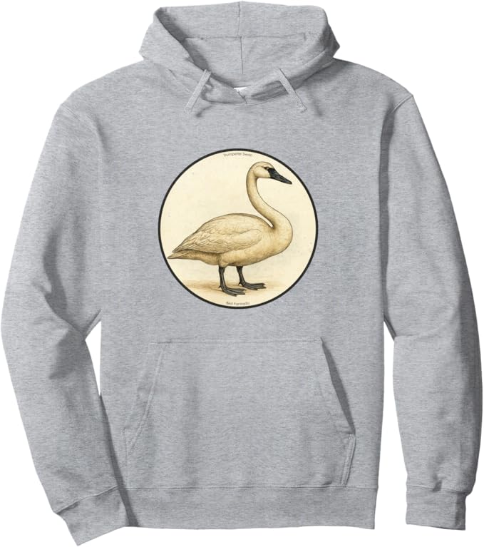 Retro Trumpeter Swan Hoodie – Vintage Bird Design Sweatshirt