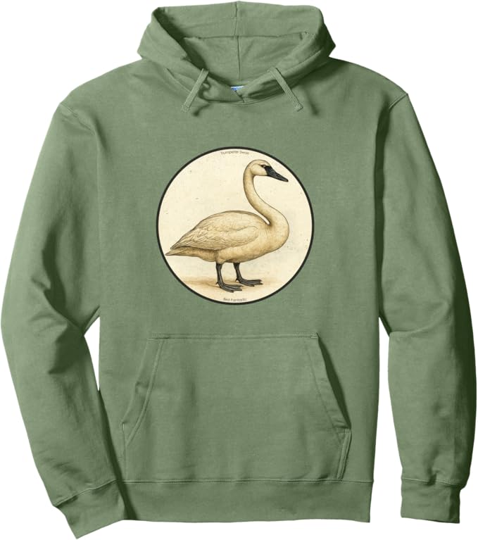 Retro Trumpeter Swan Hoodie – Vintage Bird Design Sweatshirt