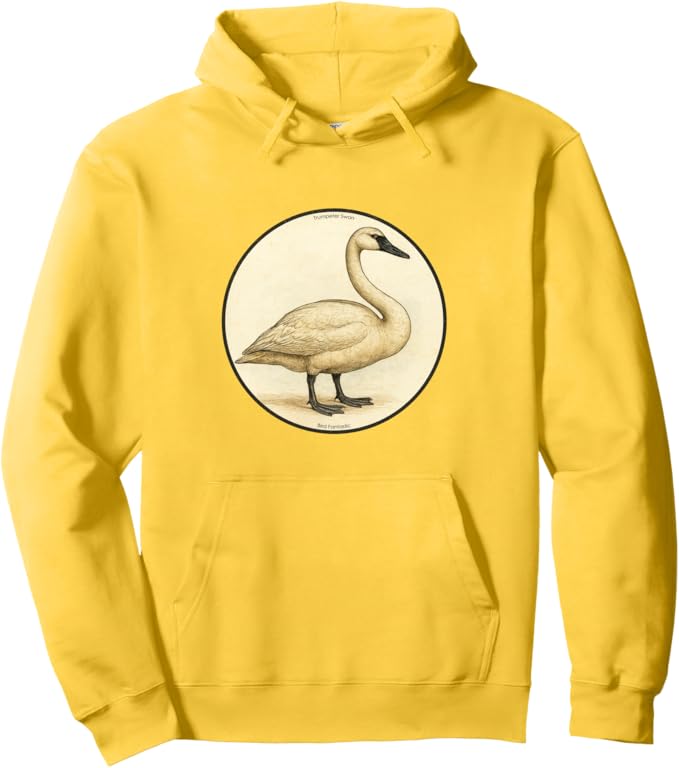 Retro Trumpeter Swan Hoodie – Vintage Bird Design Sweatshirt
