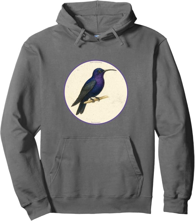 Retro Violet Sabrewing Hoodie – Vintage Bird Design Sweatshirt