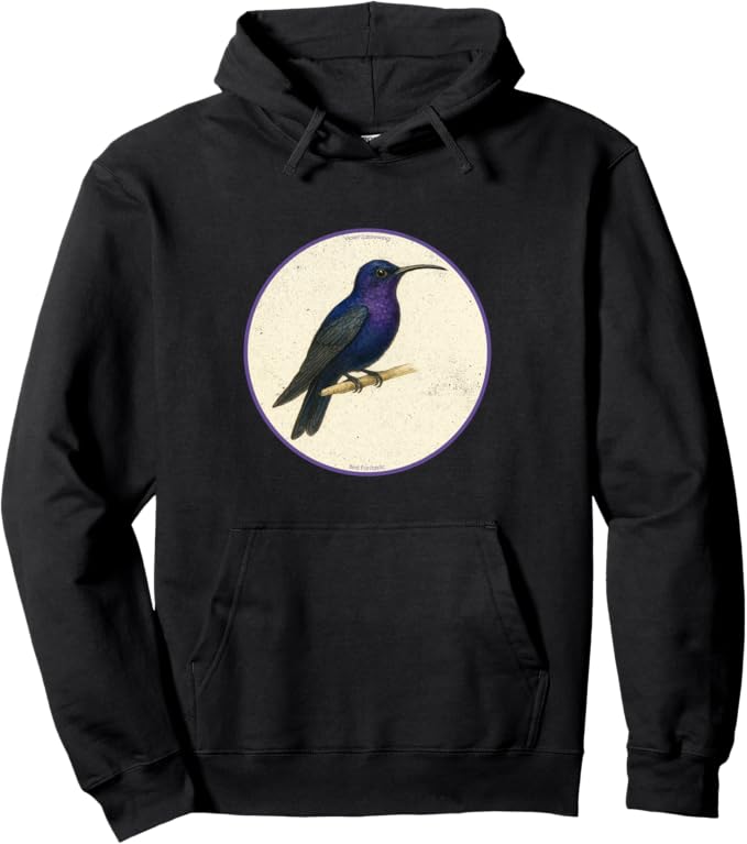Retro Violet Sabrewing Hoodie – Vintage Bird Design Sweatshirt
