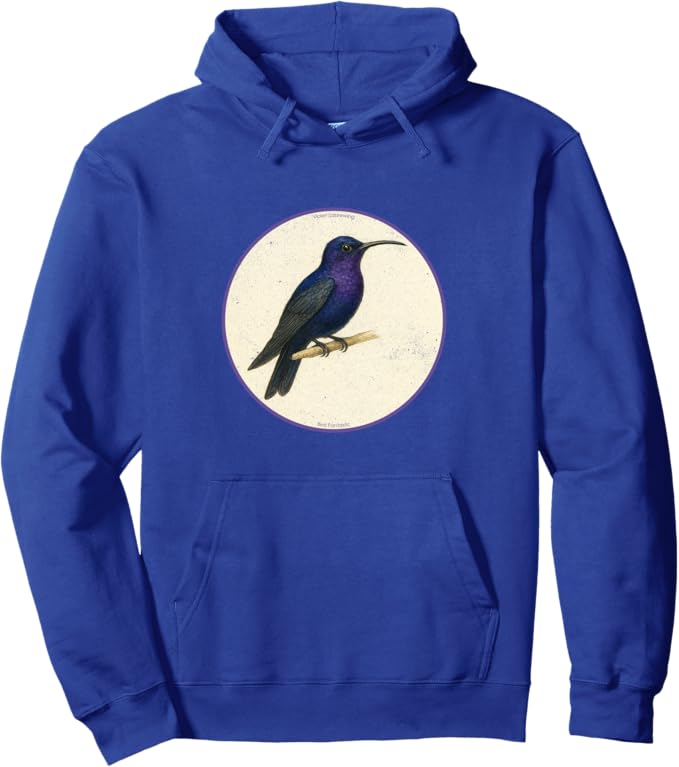 Retro Violet Sabrewing Hoodie – Vintage Bird Design Sweatshirt