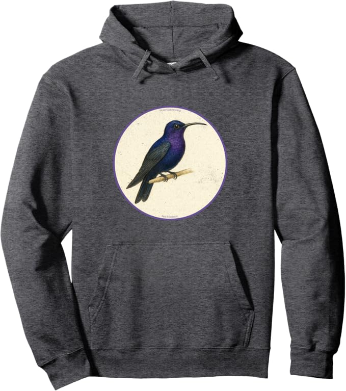 Retro Violet Sabrewing Hoodie – Vintage Bird Design Sweatshirt