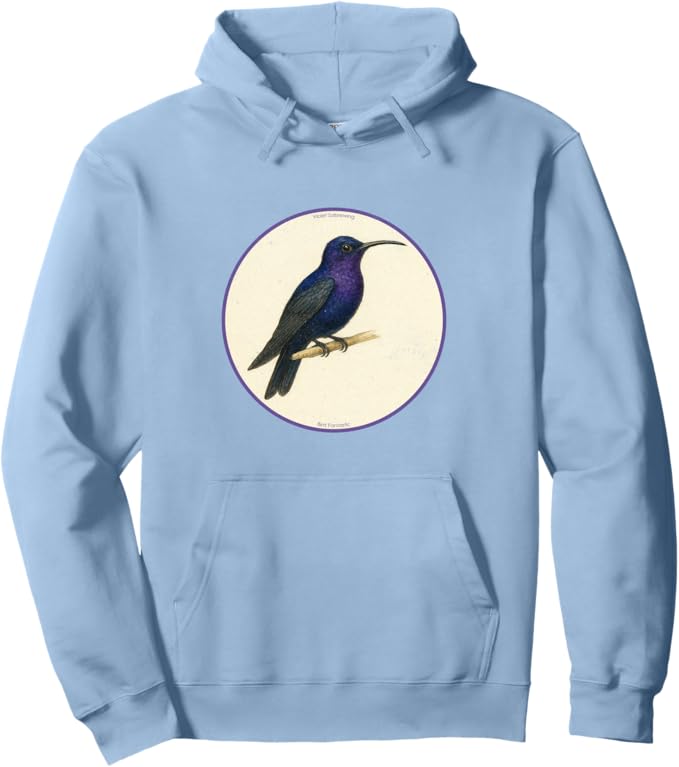 Retro Violet Sabrewing Hoodie – Vintage Bird Design Sweatshirt