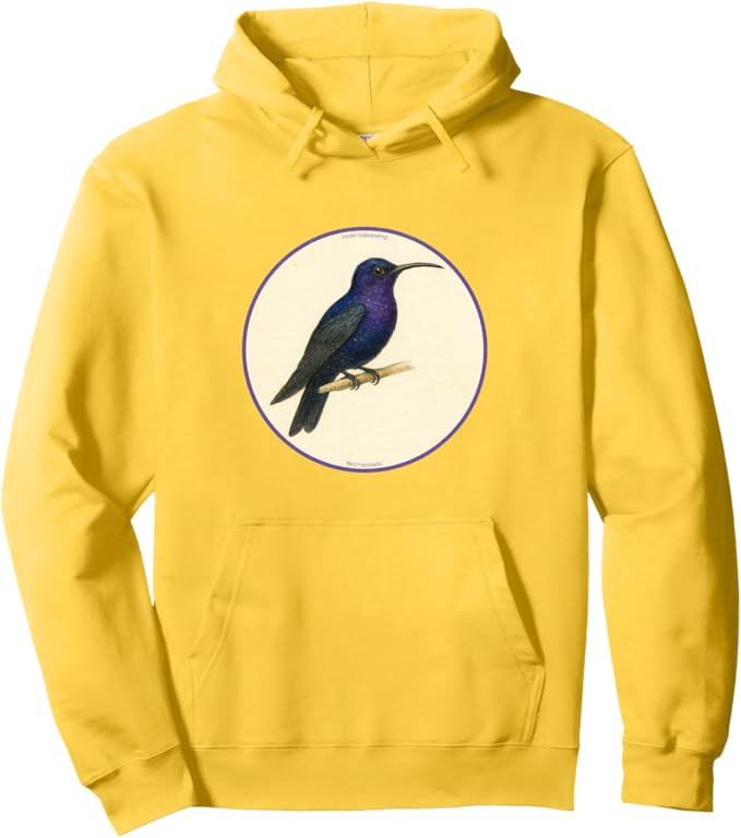 Retro Violet Sabrewing Hoodie – Vintage Bird Design Sweatshirt