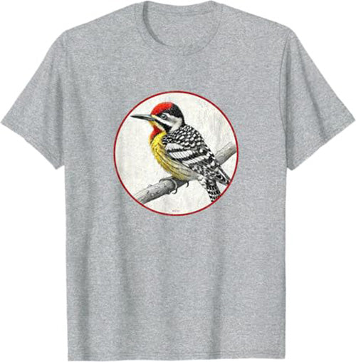 Yellow-Bellied Sapsucker T-Shirt Retro Design by Bird.fan
