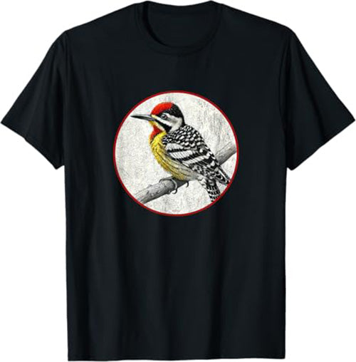 Yellow-Bellied Sapsucker T-Shirt Retro Design by Bird.fan