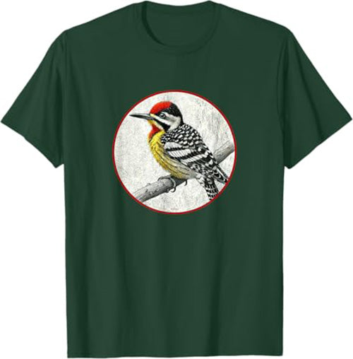 Yellow-Bellied Sapsucker T-Shirt Retro Design by Bird.fan
