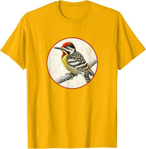 Yellow-Bellied Sapsucker T-Shirt Retro Design by Bird.fan