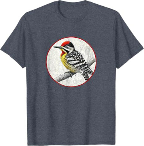 Yellow-Bellied Sapsucker T-Shirt Retro Design by Bird.fan