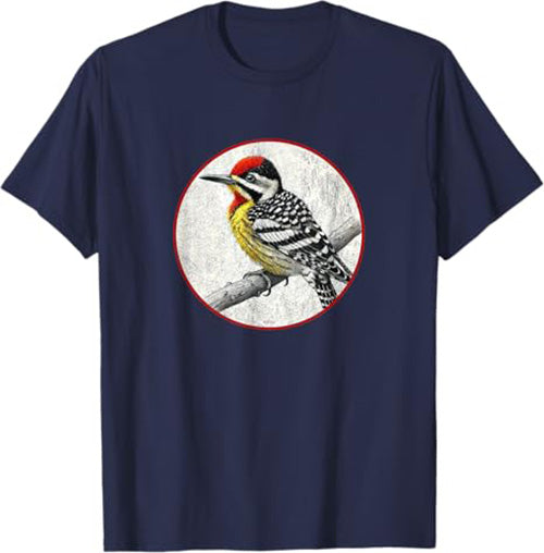 Yellow-Bellied Sapsucker T-Shirt Retro Design by Bird.fan