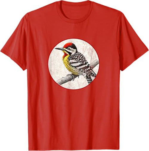 Yellow-Bellied Sapsucker T-Shirt Retro Design by Bird.fan