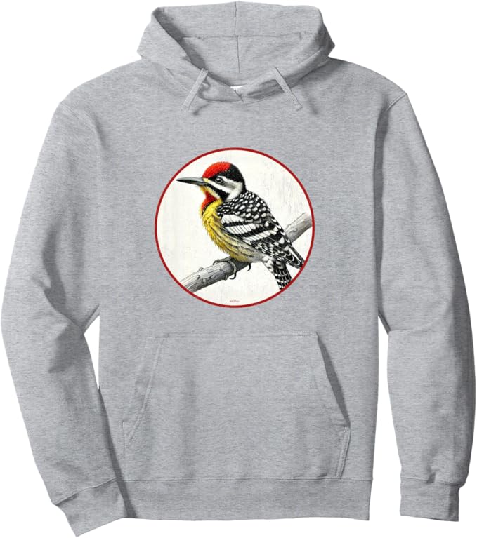 Retro Yellow-Bellied Sapsucker Hoodie – Vintage Bird Design Sweatshirt