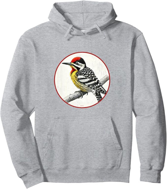 Retro Yellow-Bellied Sapsucker Hoodie – Vintage Bird Design Sweatshirt
