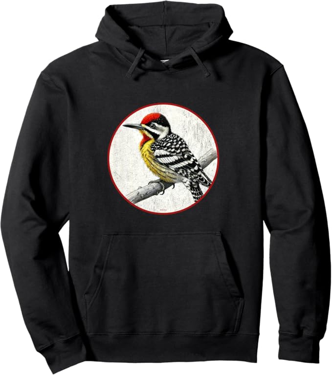 Retro Yellow-Bellied Sapsucker Hoodie – Vintage Bird Design Sweatshirt