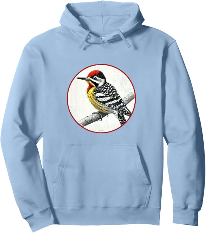 Retro Yellow-Bellied Sapsucker Hoodie – Vintage Bird Design Sweatshirt