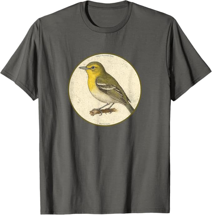 Yellow-throated Vireo T-Shirt Retro Design by Bird.fan | Birding Graphic Tee