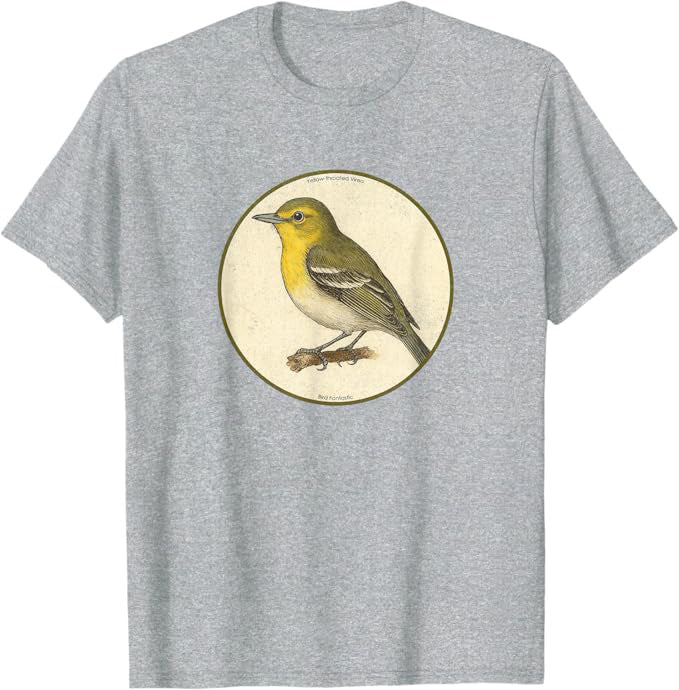 Yellow-throated Vireo T-Shirt Retro Design by Bird.fan | Birding Graphic Tee